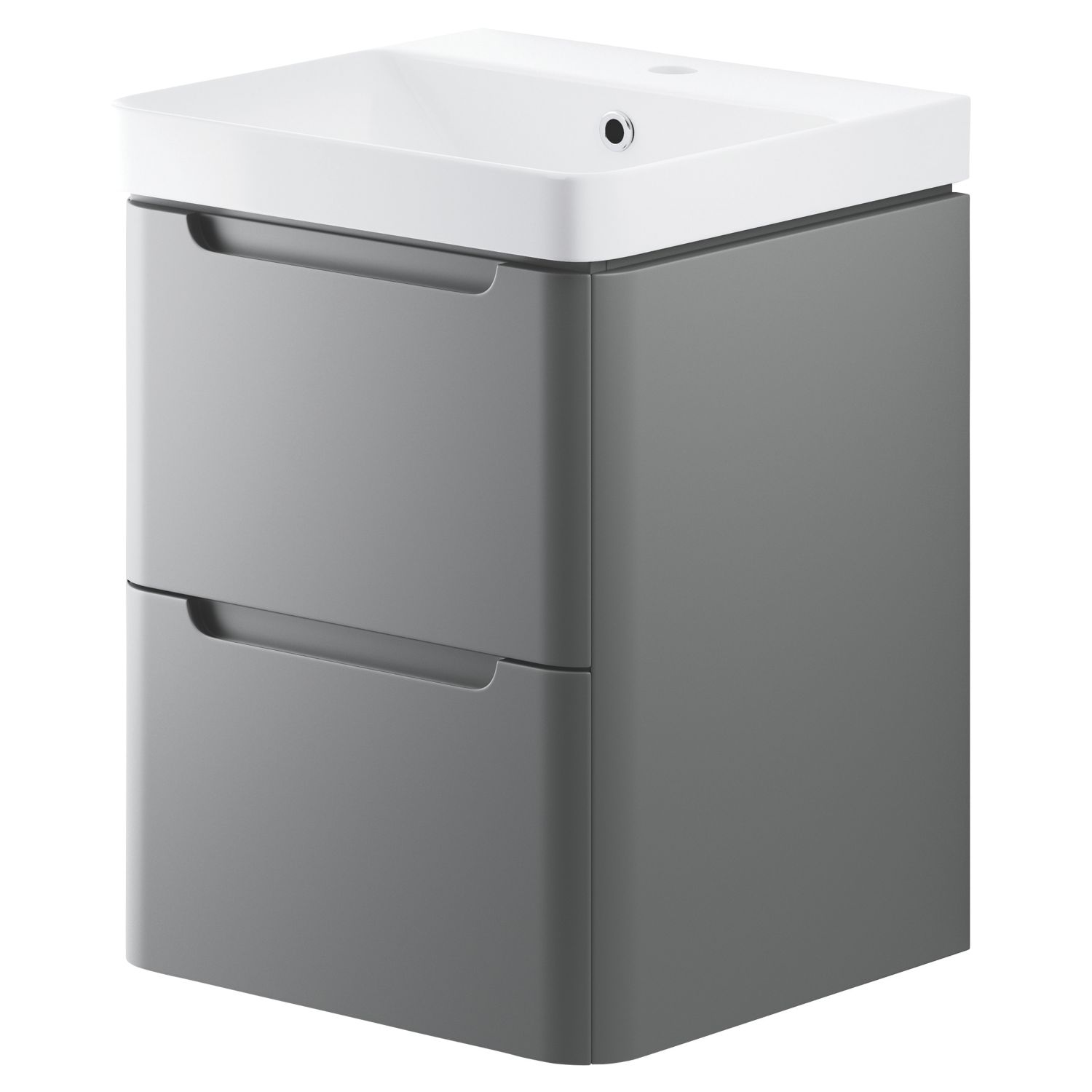 Wall-Hung Vanity Unit & Basin Matt Grey 500mm x 460mm x 662mm (259PJ)