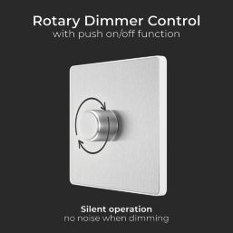 British General Evolve 1-Gang 2-Way LED Dimmer Switch  Brushed Steel with White Inserts