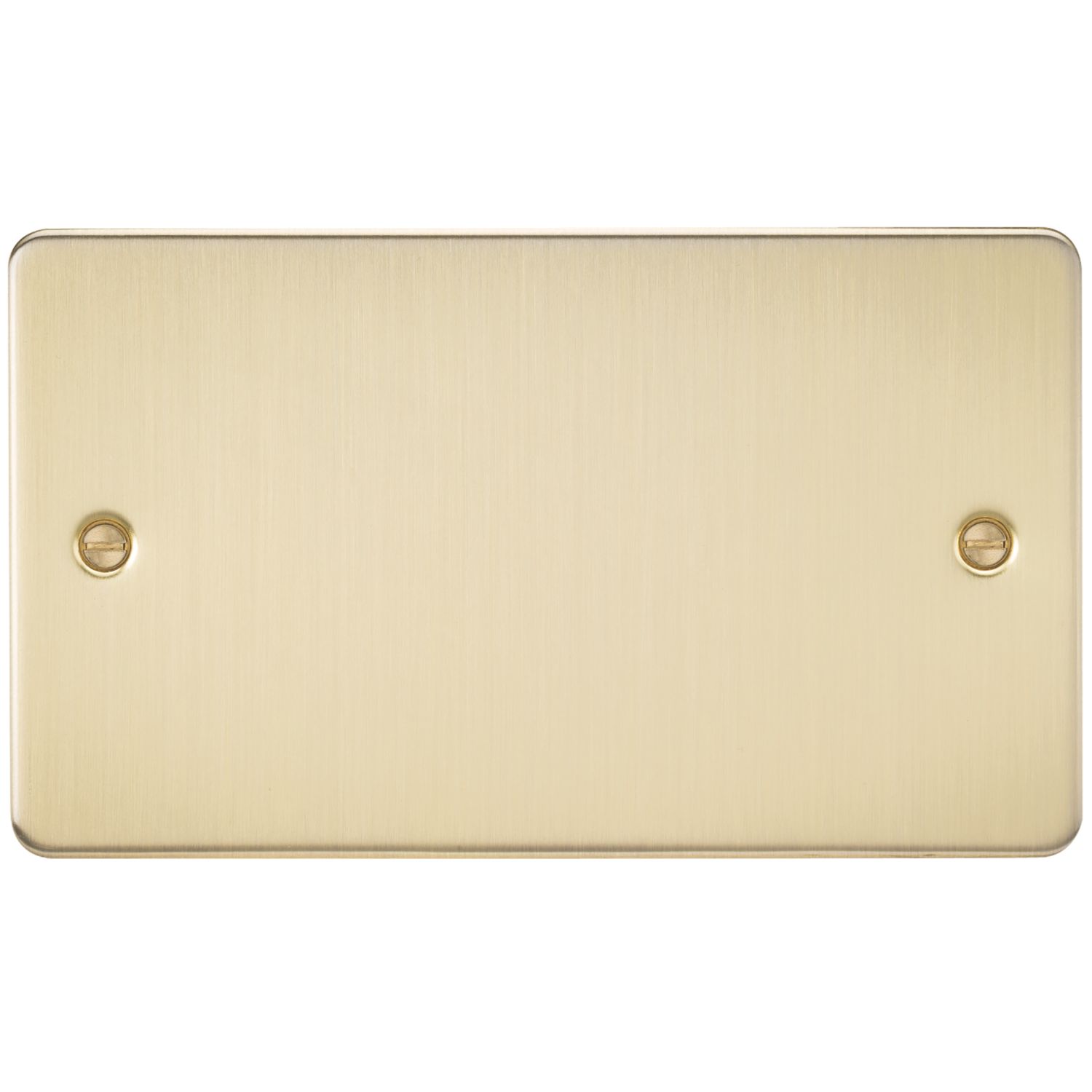 Knightsbridge 2-Gang Blanking Plate Brushed Brass (259TY)