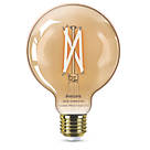 Philips Filament Globe Amber E27 ES G95 LED Smart Light Bulb 7W 640lm