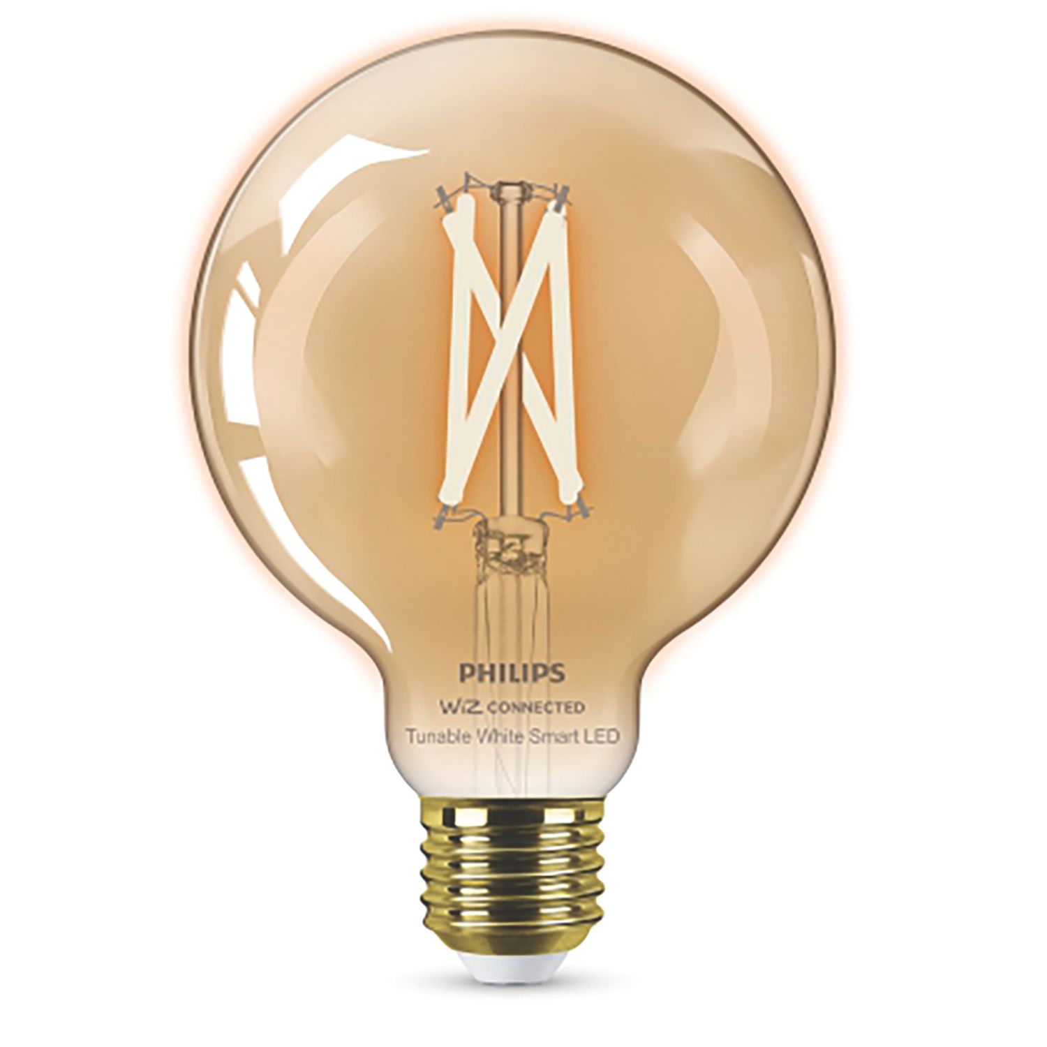 Philips Filament Globe Amber E27 G95 LED Smart Light Bulb 7W 640lm (259VR)