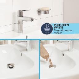 Grohe Start Matt Black 192mm Standard Lever Mono Basin Mixer Tap  With Clicker Waste