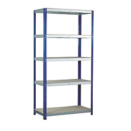 Barton Ecorax 5-Tier Powder-Coated Steel Shelving with Containers 900mm x 450mm x 1760mm