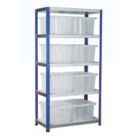 Barton Ecorax 5-Tier Metal Garage Shelving with Containers 900mm x 450mm x 1760mm