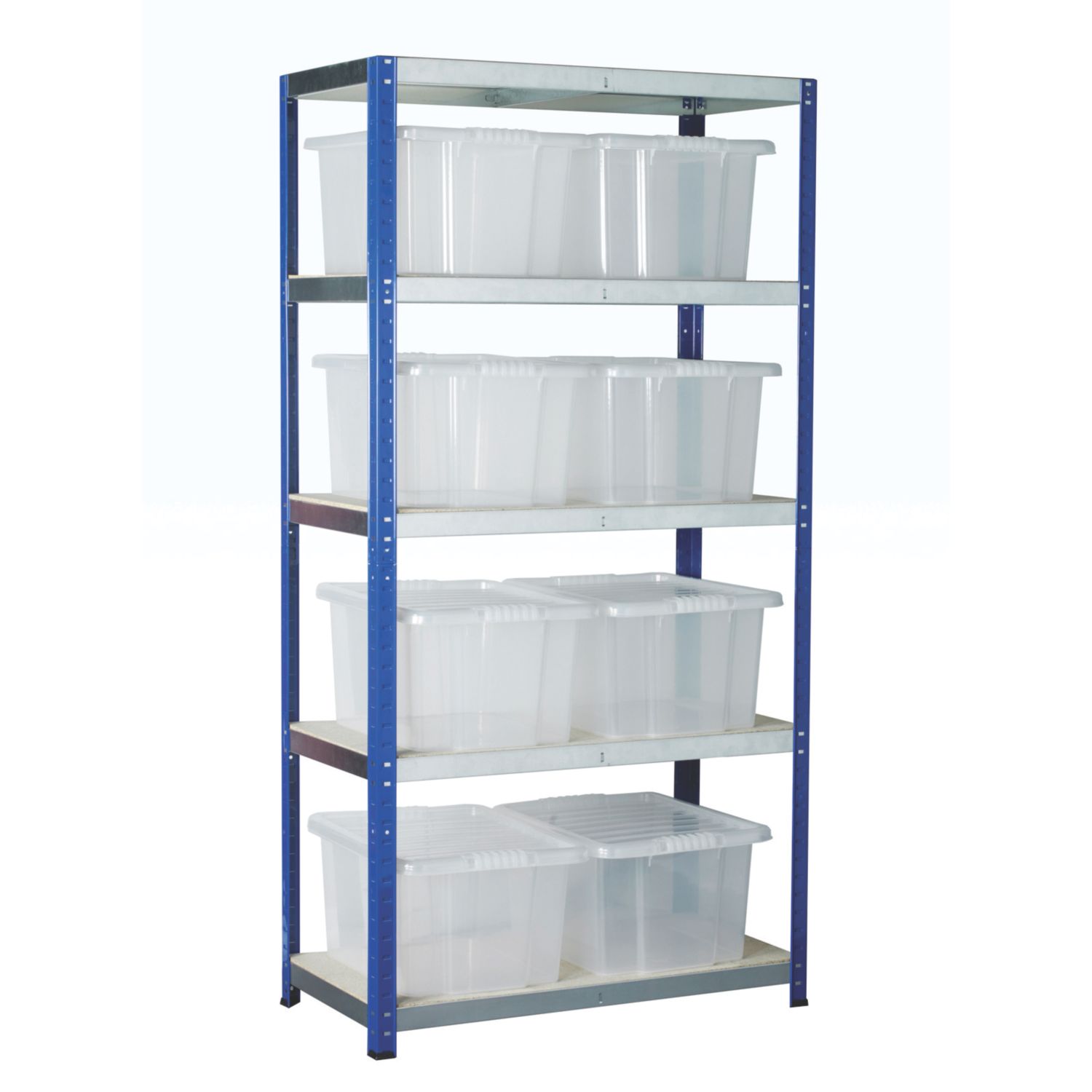 Barton Ecorax 5-Tier Metal Garage Shelving with Containers 900mm x 450mm x 1760mm (26000)