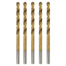 Erbauer  Straight Shank Metal Drill Bits 4mm x 75mm 5 Pack