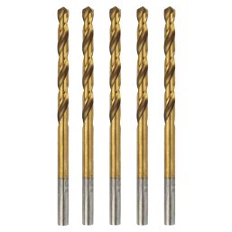 Erbauer  Straight Shank Metal Drill Bits 4mm x 75mm 5 Pack