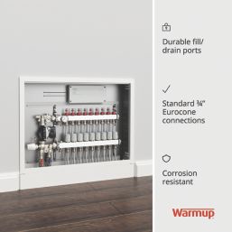 Warmup 8 Port S3 Underfloor Heating Manifold Stainless Steel