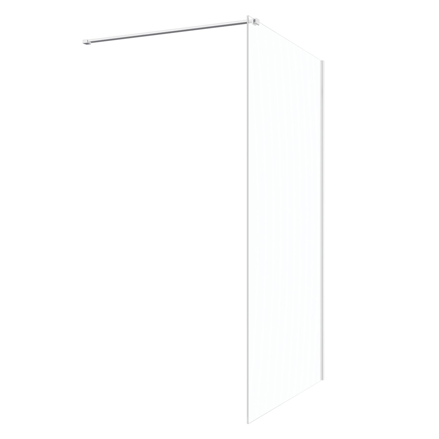 Palermo Semi-Framed Showerwall Glass Chrome 700mm x 1950mm (260AE)