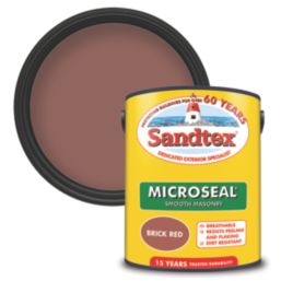 Sandtex 5Ltr Ultra Smooth Brick Red Masonry Paint
