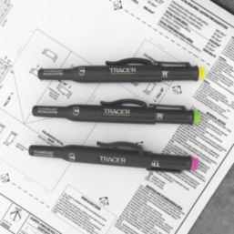 TRACER  Thick Tip Mixed Colours Non-Permanent Marker 3 Piece Set