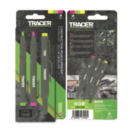 TRACER  Thick Tip Mixed Colours Non-Permanent Marker 3 Piece Set