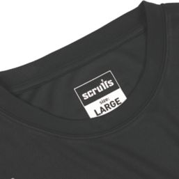 Scruffs Tech Short Sleeve T-Shirt Black X Large 45-48" Chest
