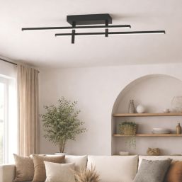 Eglo Trepiliano LED Ceiling Light Black 20W 2500lm