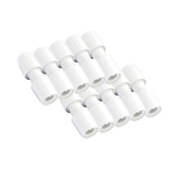 Hep2O  Plastic Push-Fit Equal Couplers 10mm 10 Pack