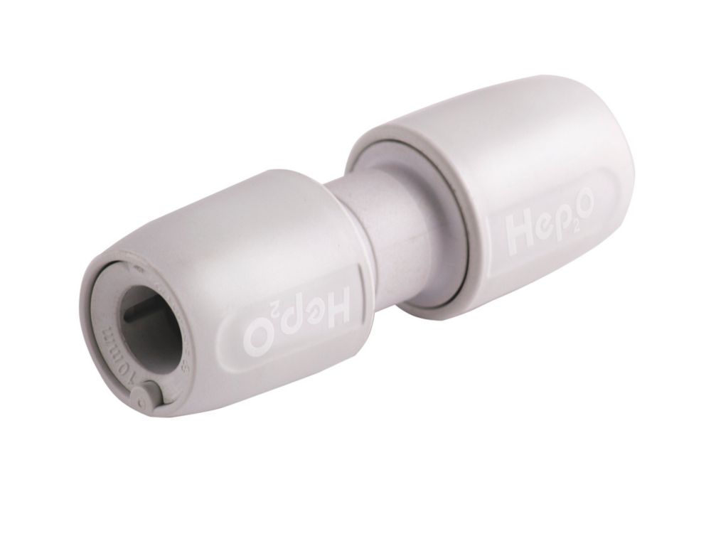 Hep2O  Plastic Push-Fit Equal Couplers 10mm 10 Pack