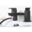 Bristan Cobalt Black 123mm Deck Mounted Dual Control Manual Shower Mixer Tap