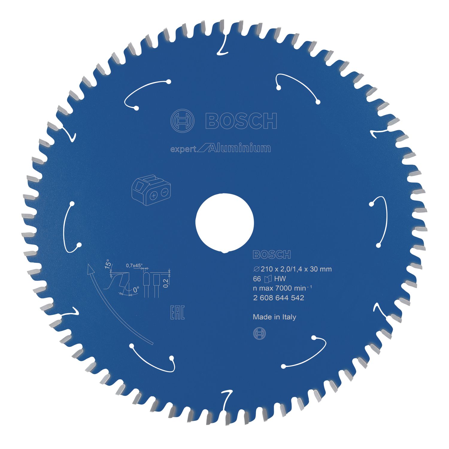 Bosch Expert Aluminium Circular Saw Blade 210mm x 30mm 66T (260KP)