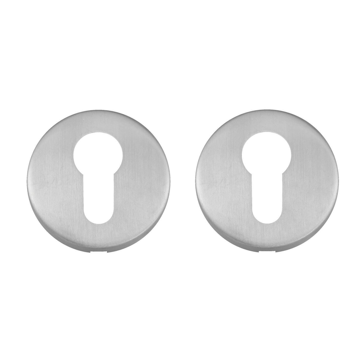 Eclipse Fire Rated Euro Escutcheon (Pair) Satin Stainless Steel 52mm (260KW)