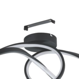 Eglo Calarossa-Z RGBW LED Smart Ceiling Light Black 22W 2500lm