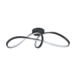Eglo Calarossa-Z RGBW LED Smart Ceiling Light Black 22W 2500lm