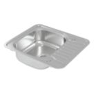 Refurb Carysil EA10 1 Bowl  Brushed Stainless Steel Inset Kitchen Sink 577mm x 487mm