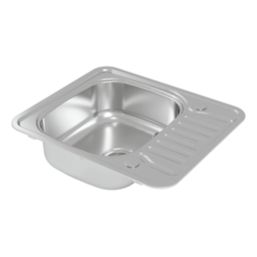 Refurb Carysil EA10 1 Bowl  Brushed Stainless Steel Inset Kitchen Sink 577mm x 487mm