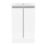 Newland  Double Door Floor Standing Vanity Unit with Basin Gloss White 500mm x 370mm x 840mm