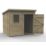Forest Timberdale 8' x 6' 6" (Nominal) Pent Tongue & Groove Timber Shed with Base & Assembly