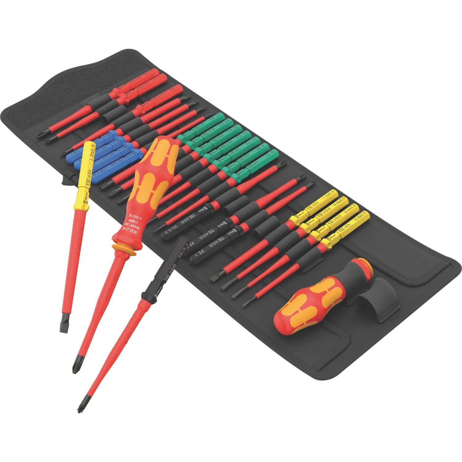 Wera Kraftform Kompakt Big Pack 1 VDE Interchangeable Insulated Screwdriver Set 26 Pieces (260VM)