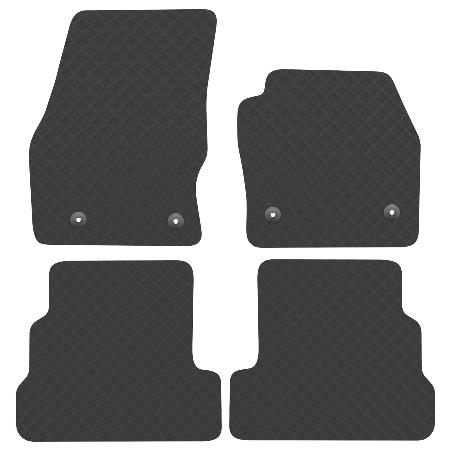 Car Mat Co. Ford Kuga 2015 - 2020 Rubber Car Mats 4 Piece Set (260VV)