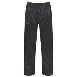Regatta Stormbreak Weatherproof  Overtrousers  Black 3X Large 47" W 32" L