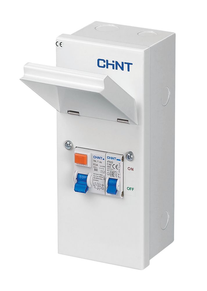 Chint NX3 3Module 1Way Populated Shower Consumer Unit Screwfix