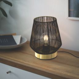 Eglo Escandidos Table Lamp Black/Brushed Brass/Gold