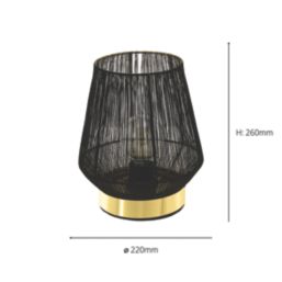 Eglo Escandidos Table Lamp Black/Brushed Brass/Gold