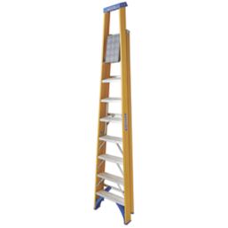 Werner Fibreglass 2.48m 8 Step Platform Step Ladder