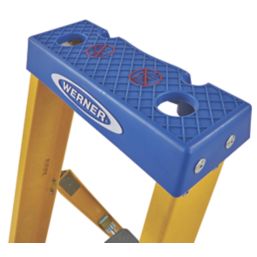 Werner Fibreglass 2.48m 8 Step Platform Step Ladder