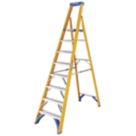 Werner Fibreglass 2.48m 8 Step Platform Step Ladder