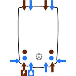 Triton T80 Easi-Fit+ White/Chrome 10.5kW Thermostatic Electric Shower
