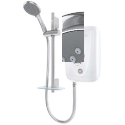 Triton T80 Easi-Fit+ White / Chrome 10.5kW Thermostatic Electric Shower
