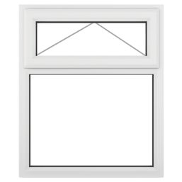 Crystal  Top Opening Clear Double-Glazed Casement White uPVC Window 1190mm x 1115mm