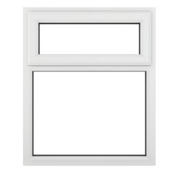 Crystal  Top Opening Clear Double-Glazed Casement White uPVC Window 1190mm x 1115mm