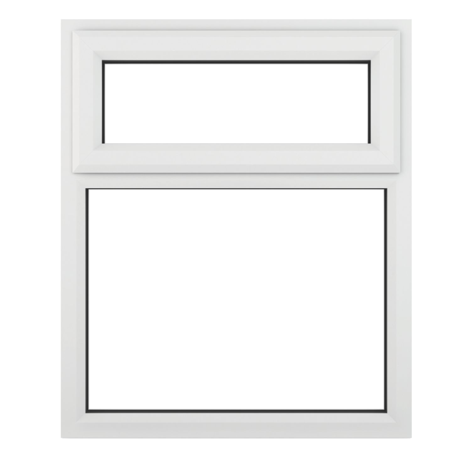 Crystal Top Opening Clear Double-Glazed Casement White uPVC Window 1190mm x 1115mm (261JK)