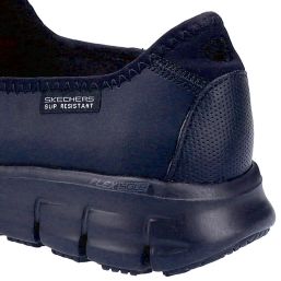 Skechers Sure Track Metal Free Womens Slip-On Non Safety Shoes Black Size 5