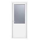 Crystal  1-Panel 1-Obscure Light Right-Hand Opening White uPVC Back Door 2090mm x 840mm