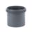 FloPlast  Push-Fit/Solvent Weld Single Socket Soil Pipe Coupler Anthracite Grey 110mm