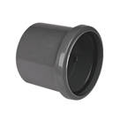 FloPlast  Push-Fit/Solvent Weld Single Socket Soil Pipe Coupler Anthracite Grey 110mm