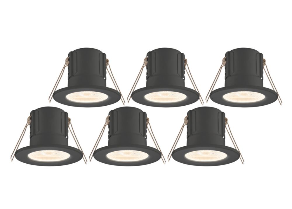 Saxby CosmosEco V3 Fixed Fire Rated LED Recessed Downlights Black 6W