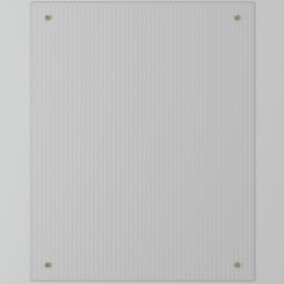 Splashback  Clear with Brass Caps Kitchen Splashback 600mm x 750mm x 4mm