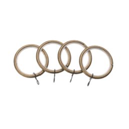 Universal Brass Metal Curtain Rings 28mm 4 Pack